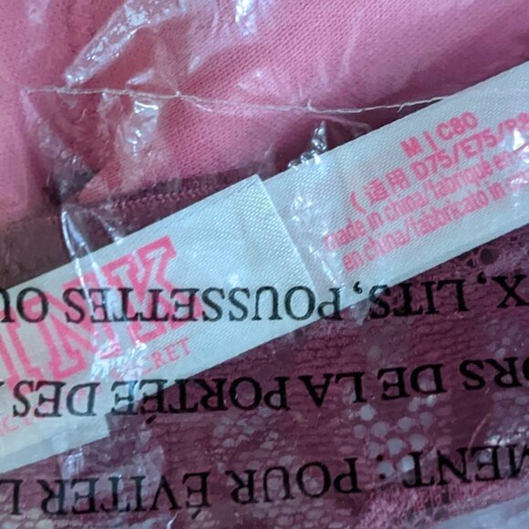 PINK Victoria's Secret Date Push Up Bralette in Plum Lace - Picture 4 of 6